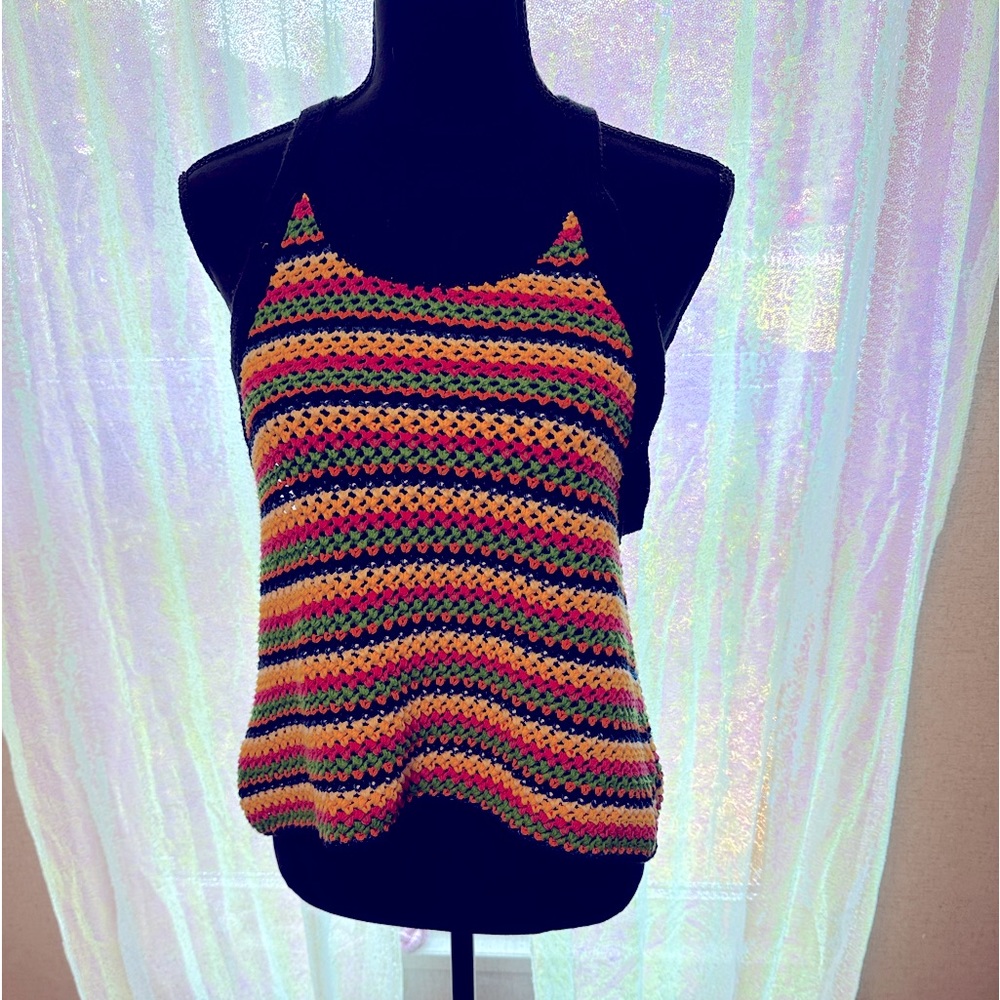 ZARA Knit rainbow soft strong strap tank